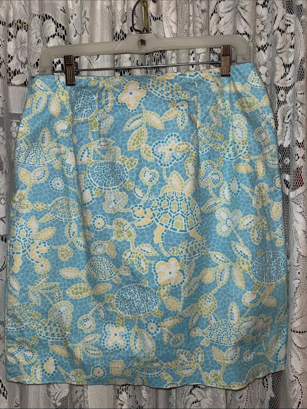 Talbots turtle print vintage skirt 10 - Picture 5 of 5